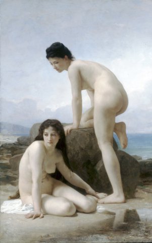 Две купальщицы 1884. Вильям-Адольф Бугро
