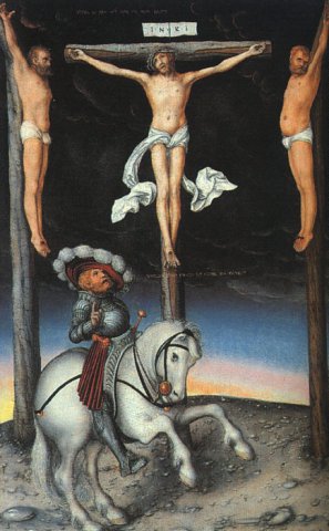 Лукас Кранах Старший. Распятие с центурионом. 1536 г